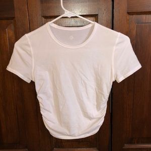 Lululemon Whit Tshirt with Sinch detailing on sides